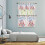 Pink Rabbit Flower Kitchen Curtains and Valances Set 6