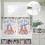 Pink Rabbit Flower Kitchen Curtains and Valances Set 8