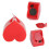Heart LED Tea Lights Flameless with Timer 12 pcs Red 6
