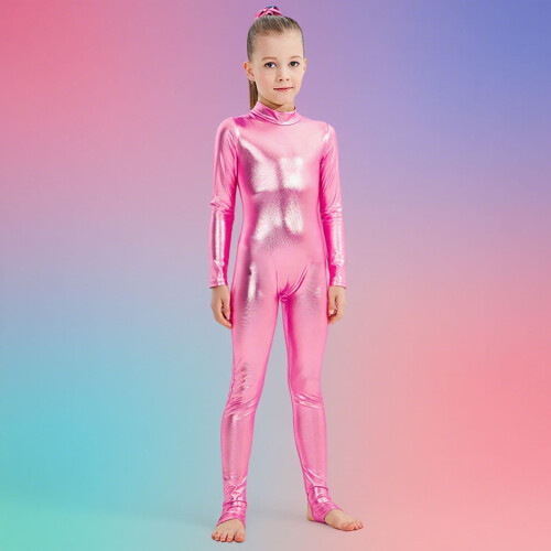 Sparkly Sequin Dance Costume for Kids 7-9 Years, Long 1
