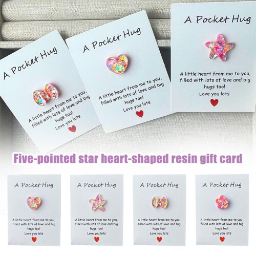Pocket Hug Heart Token Gift with Greeting Card 1