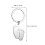 Baby Footprint Keychain Silver 4 pcs 5.5x2 cm 2