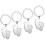 Baby Footprint Keychain Silver 4 pcs 5.5x2 cm 3