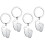 Baby Footprint Keychain Silver 4 pcs 5.5x2 cm 6