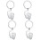 Baby Footprint Keychain Silver 4 pcs 5.5x2 cm 8