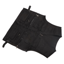 Men's Black XL Multi Pocket Outdoor Vest for Fishing & Photography