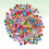 Acrylic Letter Beads Round 1200 pcs Engraved Heart Mixed 6