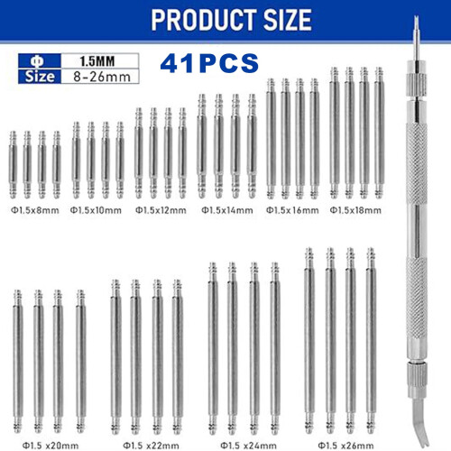 Watch Spring Bar Tool Stainless Steel 41 pcs 1