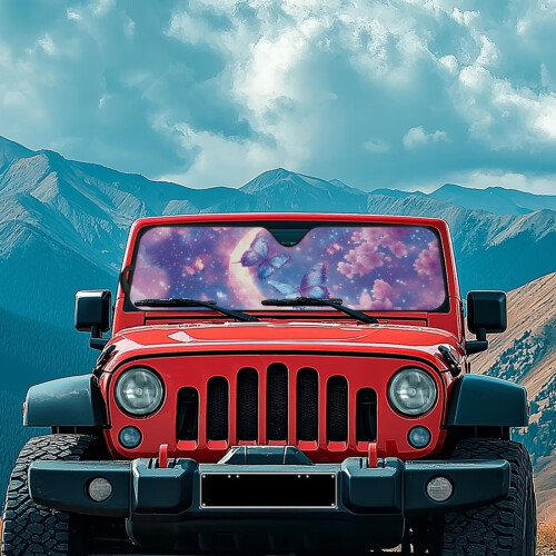 Windshield Sun Shade for Jeep Wrangler TJ JK JL Gladiator 2