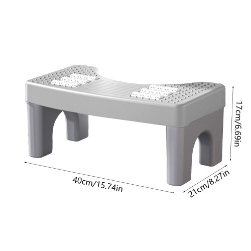 Toilet Stool for Squatting Non-Slip Bathroom Step White 2
