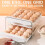 32-Grid PET Pull-Out Egg Drawer for Fridge, Food-Grade Clear Stackable Egg Holder with Handle 4