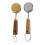 14 ML Kitchen Measuring Spoons with Solid Wood Handles Precise Textured Cups 12