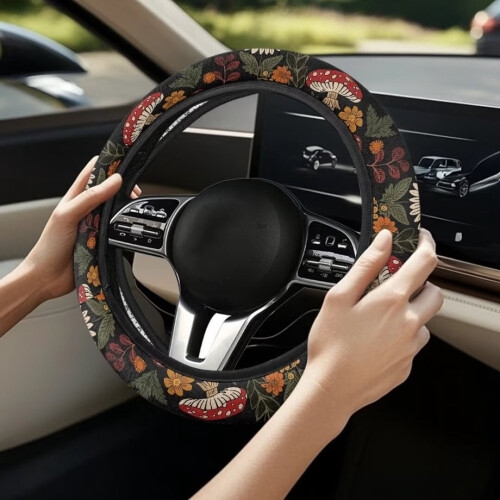 Fluffy Mushroom Steering Wheel Cover 15 inch 2