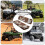 UTV Seat Covers Brown Cow Print Polyester 2-Piece 5