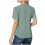 Women's Cropped Top Short Sleeve Irregular Neckline Button 5