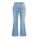 Schmal geschnittene Damen-Bootcut-Jeans mit Taschen 7