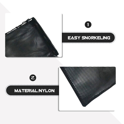 Diving Net Bag Black Nylon Snorkeling Mesh 2 pcs 2