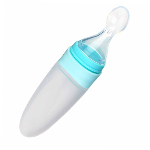 silicone dispensing bottle for food squeezing Blue 1Pcs 2