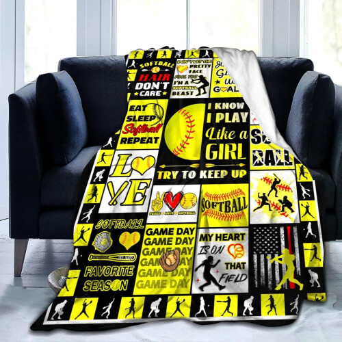 Couverture de softball pour filles, 50 x 60 pouces 1
