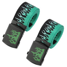 Rebellious Fire Print Durable Strap Unisex Casual Wear Hip Hop Accessory