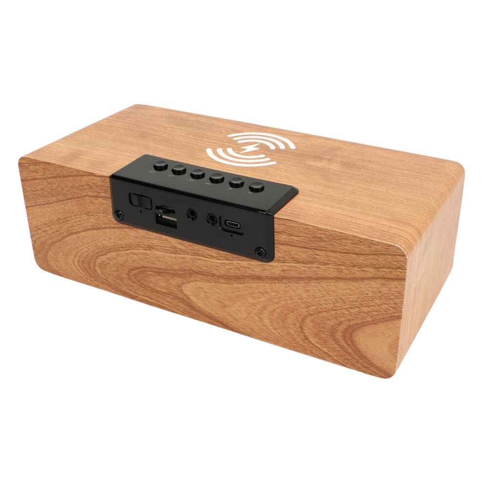 Wooden Bluetooth Alarm Clock Speaker With Fm Radio & 1200Mah Charger 7901387603217