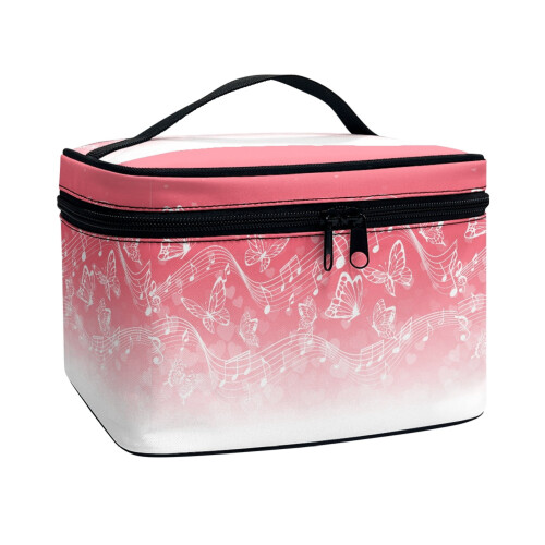 Butterfly Notes Cosmetic Bag Polyester Large Capacity 1