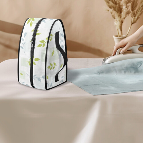 Green Leaf Pattern Steam Iron Storage Holder Lightweight Portable Steam Iron Case, Case Only 2