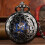 Skeleton Pocket Watch Roman Numerals Mechanical 1pc 8
