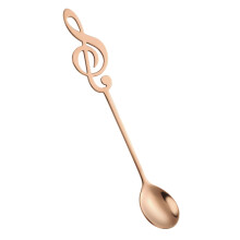 Kaffeelöffel aus Edelstahl in Form eines Violinschlüssels – Besteck mit Notenmotiv zum Umrühren von Desserts, Tee und Kaffee, elegantes