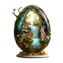 Osterhasen-Ei aus Acryl – Festliche Tischdekoration für Zuhause, Feiertage und Frühling – Passend zu Osterfeierlichkeiten