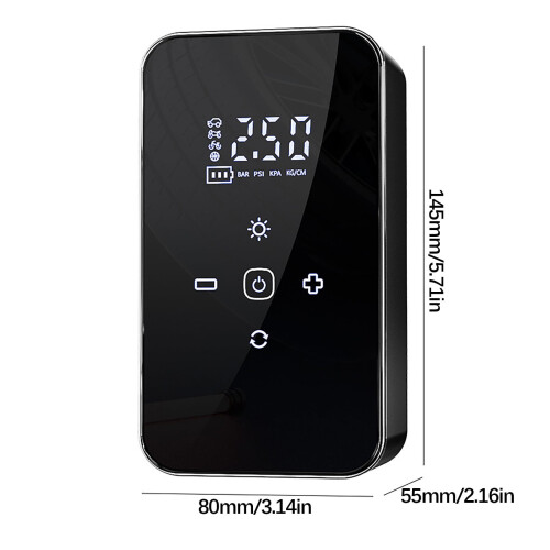 Car Air Pump Car Wireless Multi-function Tire Air Pump Inflator Home Storage-black 2