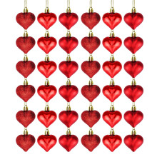 Heart-Shaped Red Rose Wreath for Front Door 1 Pack
