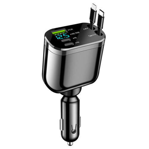 Retractable Car Charger Folding Telescopic Cable 1 Pack 1