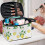 Trousse de maquillage portable avec porte-pinceaux 5