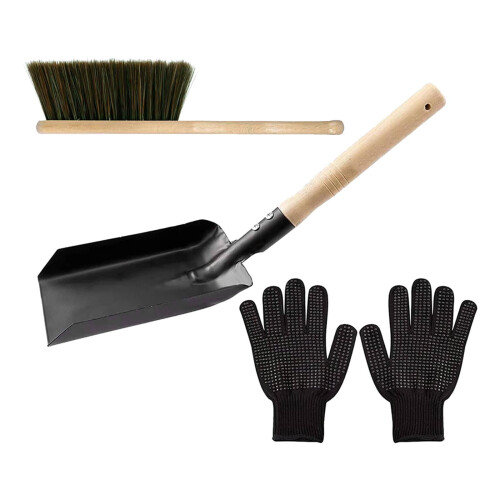 Fireplace Tools Set Ash Indoor Fireside Accessories for Dust Cleaning Indoor 1