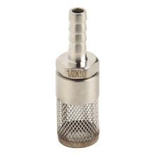 Slangfilter met weerhaak, roestvrij staal 304, zeef, gaas, pijp, pomp, brandstof, gas, 6 mm ~ 18 mm, 304 roestvrij staal, robuuste constructie, 10 mm