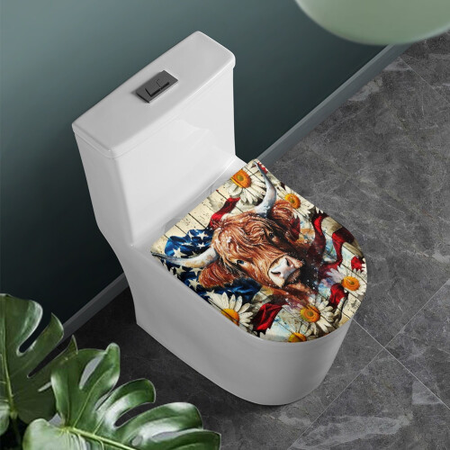 Polyester-Toilettendeckelbezug, dehnbar, waschbar, weich 1