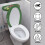 Toiletbetræk med avocadomønster i polyester, 2 dele 3