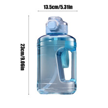 1600ml Ton Cup sticle de apă de mare capacitate cu pai sport de vară fierbător student portabil rezistent la căldură cană spațiu Ton Găleată