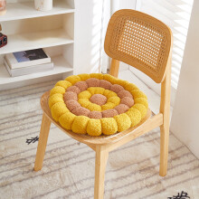 Dickes Lammfleece 3D-Sitzkissen – Braun, 40 x 40 cm, für Fensterbänke, Esszimmerstühle und Büros, kompatibel mit Standardstühlen