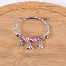 DIY Beaded Bracelet - Multifaceted Fashion Jewelry with Stainless Steel, Brass Alloy, and Rhinestones
