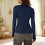 Women's Turtleneck Top Long Sleeve Slim Fit Stretchy 4
