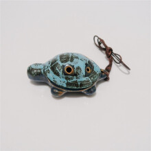 Flûte traversière en céramique en forme de tortue à 6 trous, instrument à vent en porcelaine blanche pour débutants – moins de 5 ,