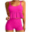 Bikini da donna a due pezzi con top a fascia e boxer 2