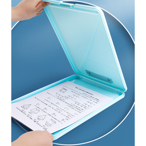 Green Plastic Clip Board, Space Saving Stationery for Test & Documents 2