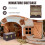 Mini House Suitcase Miniature Luggage Vintage Suitcases Brown 2