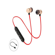 Hörlurar Halsband Bluetooth5.0Örhängen Sport Magnetiska Trådlösa Hörlurar Stereo Musikörhängen Metallörhängen Med Mikrofon Trådlösa