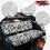 UTV Front Seat Covers Universal 2-Pack Black Gray Terrazzo 7