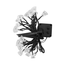 Luzes de corda solares Hwkond, luzes de sino multicoloridas com 8 modos, fio de cobre, para pátio, quintal, árvores, Natal, casamento —