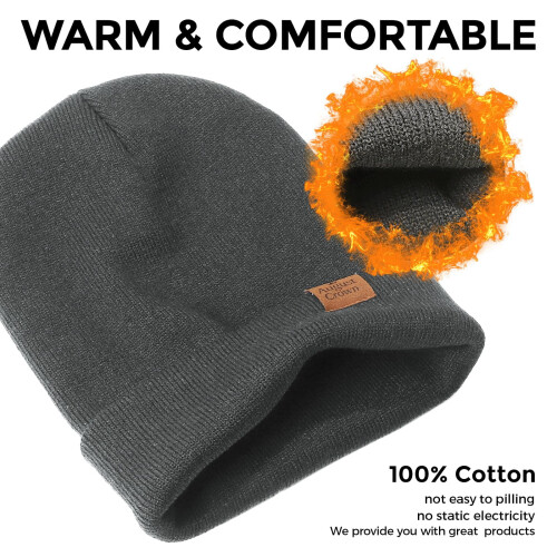 Bonnet d'hiver unisexe en maille double épaisseur 2